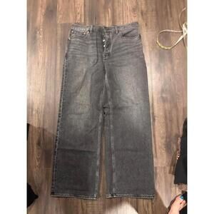 Madewell Low Slung Baggy Washed Black sz 30